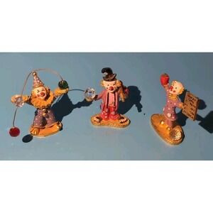 Lpt Of 3 Hobo Circus Themed Spoontiques Clowns Pewter Pre Owned, Great Condition